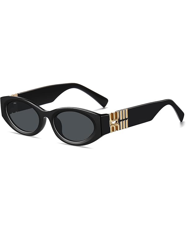 Sunglasses for Women Retro Oval 90s Sun Glasses Lightweight Vintage Cat Eye Trendy Shades UV400 P... | Amazon (US)