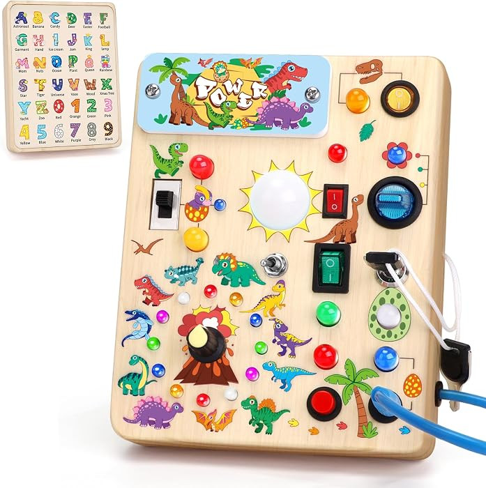 Busy Board for Toddlers - Montessori Educational Toy for 1-3 Year Old Boys & Girls | Travel-Frien... | Amazon (US)