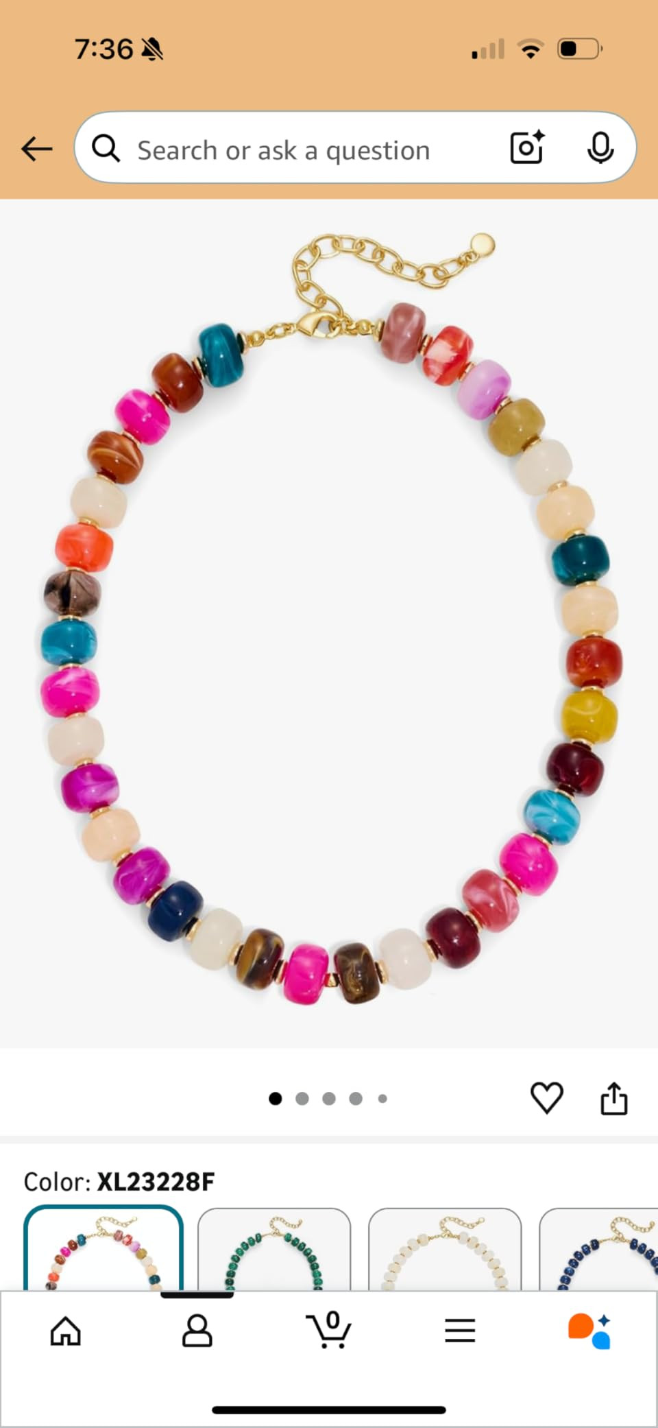 LILIE&WHITE Resin Chunky Beaded Necklace for Women Minimalistic Modern Statement Necklace Jewelry... | Amazon (US)