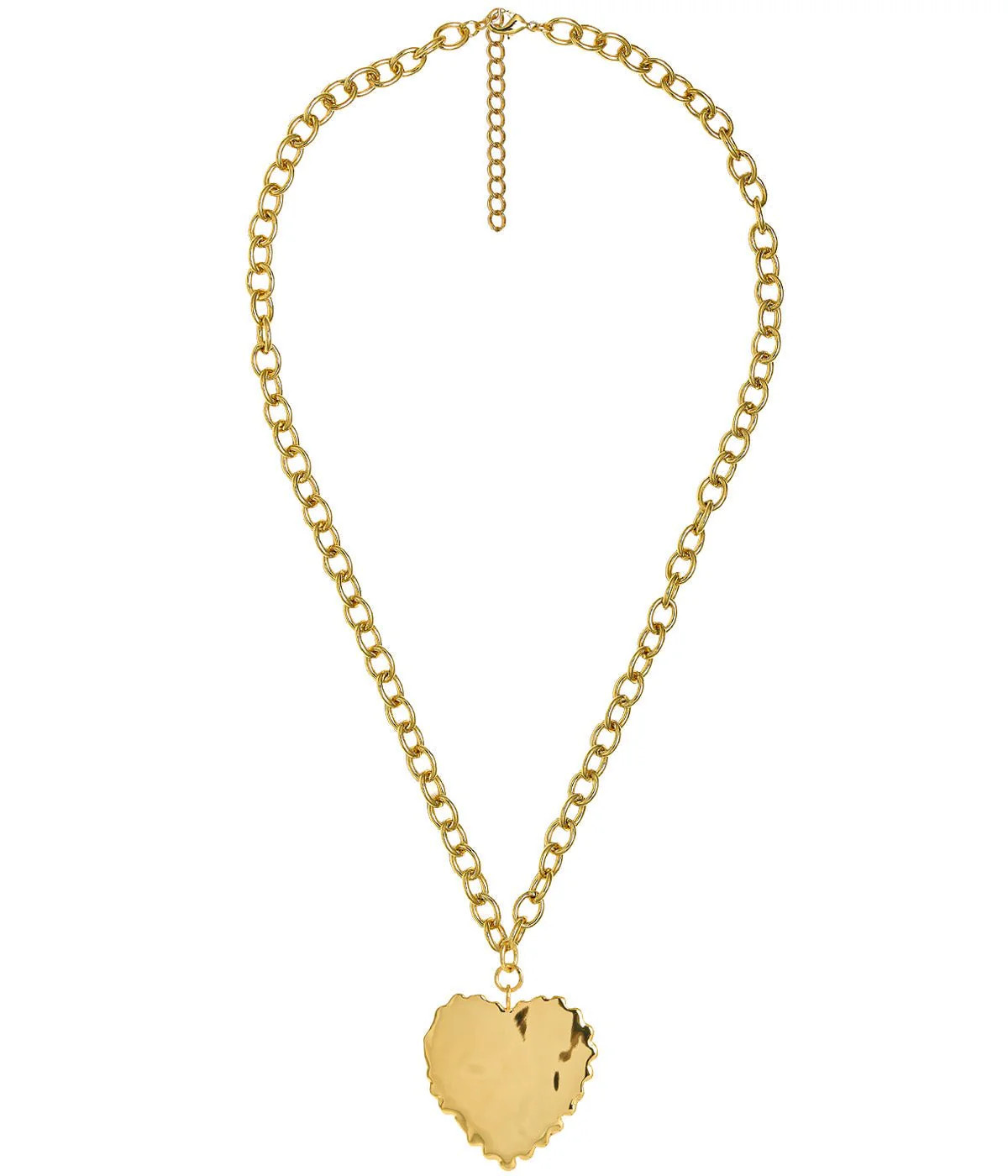 Dallas - Ruffle heart necklace - 18k Gold Plating | Lisi Lerch Inc