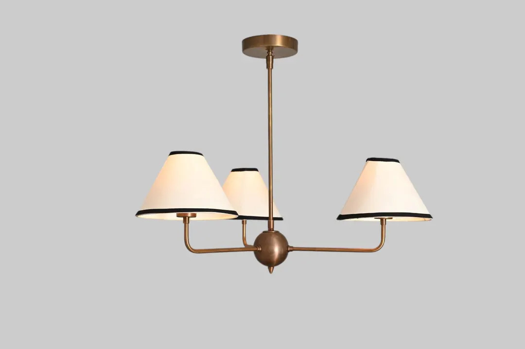 This 3-shade Chandelier, Made From Brass, Features Unique Finish Variations That Enhance Its Beau... | Etsy (US)
