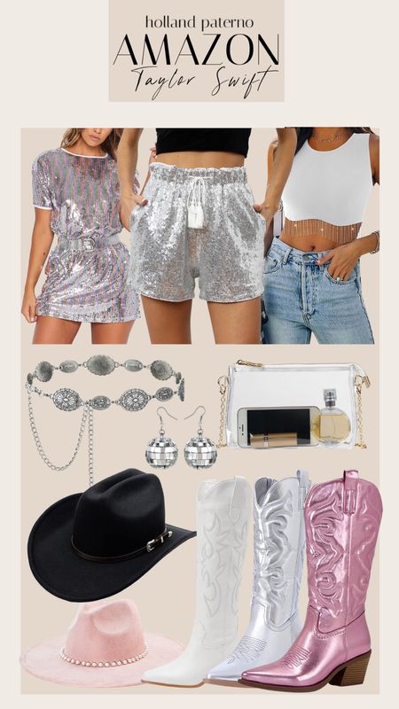 Taylor swift outfits from Amazon!
Western boots, sparkle dress, concert outfit

#LTKunder50 #LTKstyletip #LTKFestival