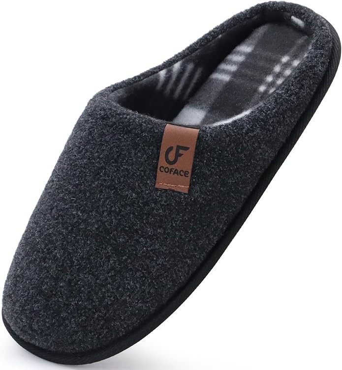 COFACE Unisex Mens Womens Cozy Memory Foam Scuff Slippers Casual Slip On Warm House Shoes Indoor/... | Amazon (US)