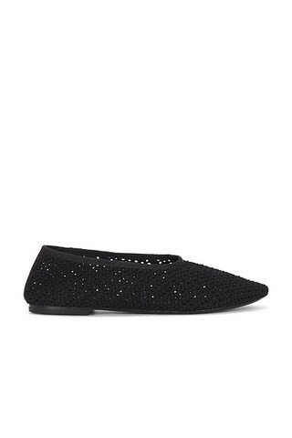 Staud Alba Ballet Flat in Black Crochet - Black. Size 39.5 (also in 36, 36.5, 37, 37.5, 38, 38.5, 39, 40, 41). | FWRD 