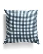 Made In Usa 22x22 Country Gingham Oversized Pillow | TJ Maxx