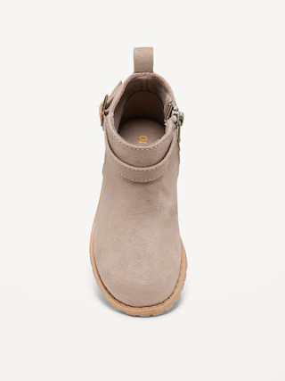 Faux-Suede Buckled Side-Zip Boots for Toddler Girls | Old Navy (US)