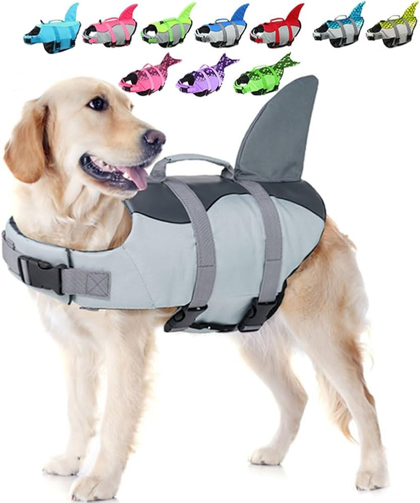EMUST Large Dog Life Jacket, Dog Life Vests for Swimming, Float Coat Swimsuits Flotation Device L... | Amazon (US)