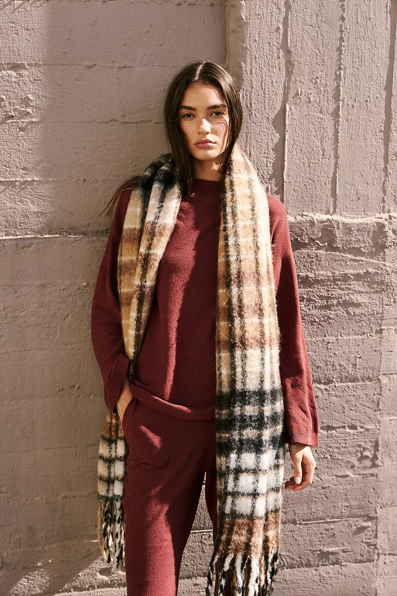 Falling For You Brushed Plaid Scarf | Free People (Global - UK&FR Excluded)