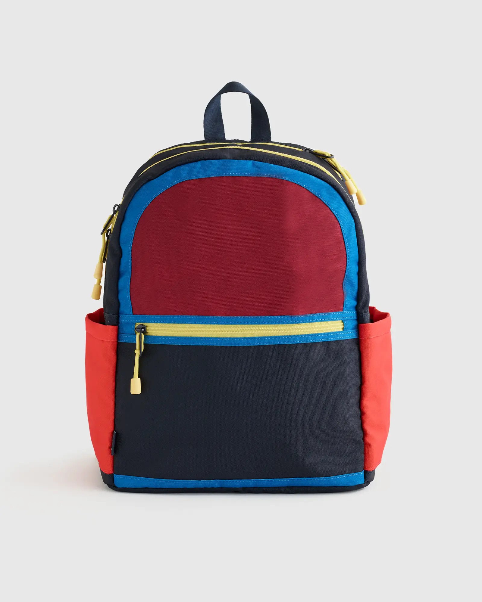Recycled Double Pocket Backpack in Navy Colorblock | Quince