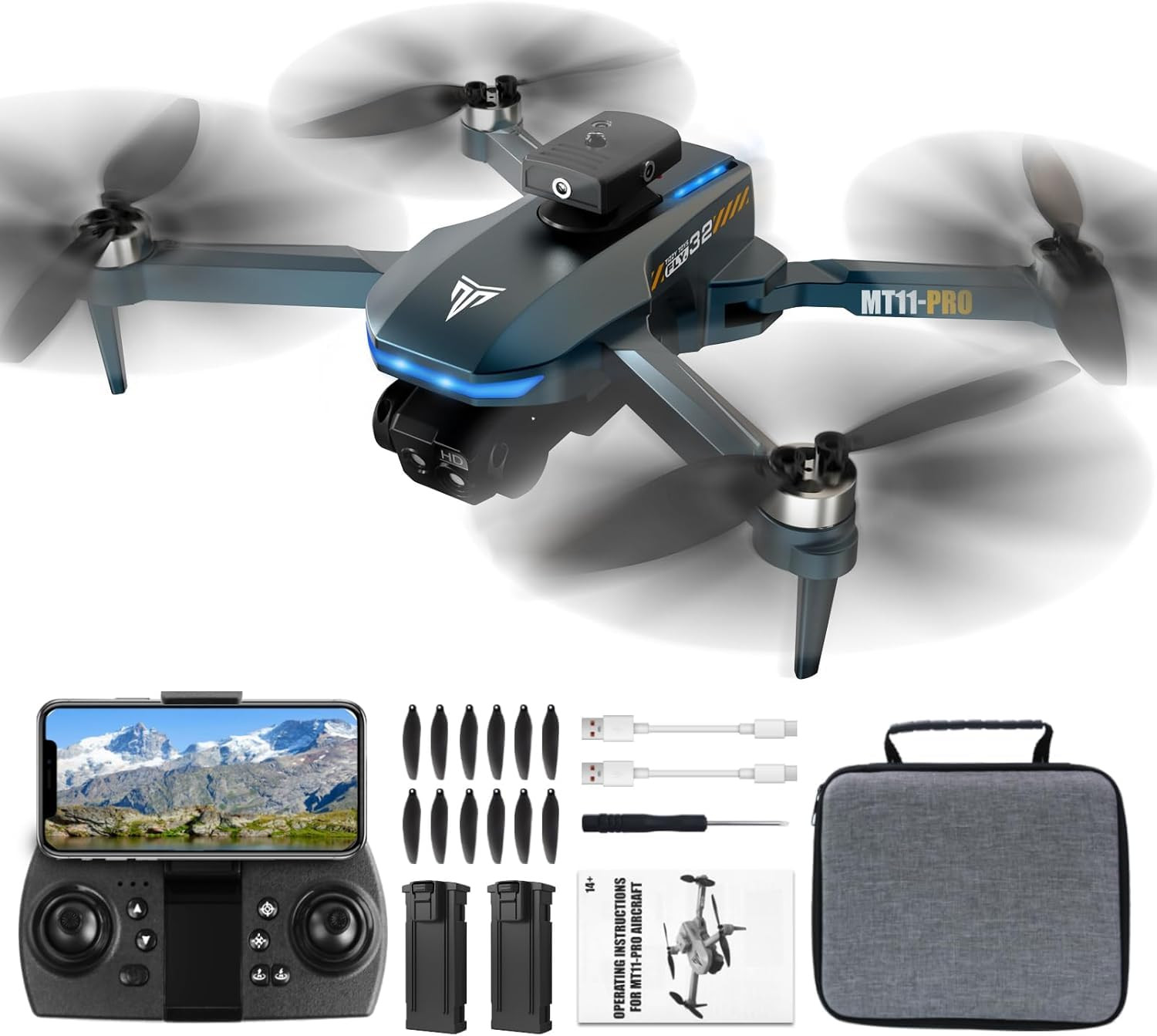 Brushless Motor Drone,90° Adjustable 4K FPV,APP control,40min Flight Time,Indoor Obstacle Avoida... | Amazon (US)