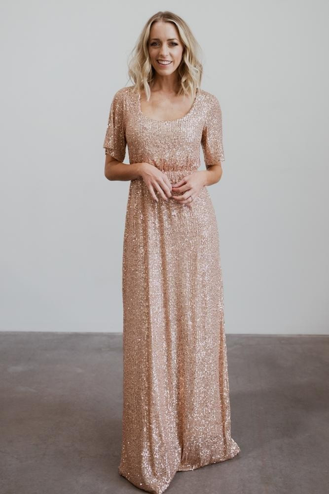 Gatsby Sequin Gown | Rose Gold | Baltic Born