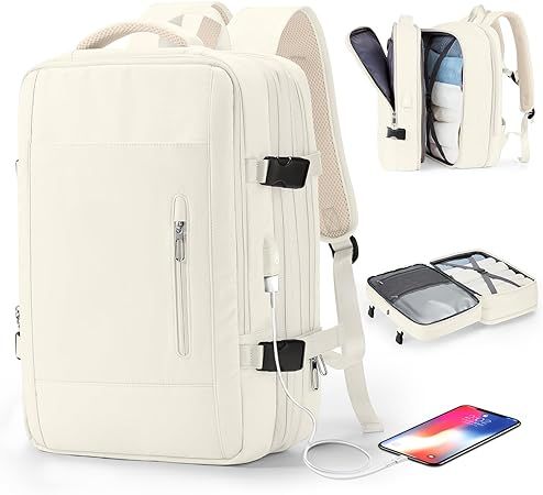 Large Laptop Travel Backpack for Women Carry On Airline Flight Approved Expandable Work Personal ... | Amazon (US)