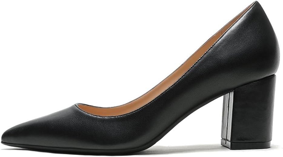 JOY IN LOVE Pumps for Women Chunky Heels Comfortable Block Heel Work Dress Pump Shoes | Amazon (US)