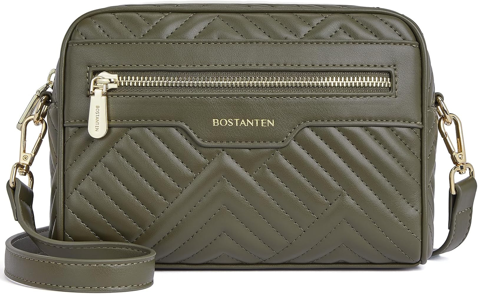 BOSTANTEN Crossbody Bags for Women Vegan Leather Purse Shoulder Handbags with Wide Strap | Amazon (US)