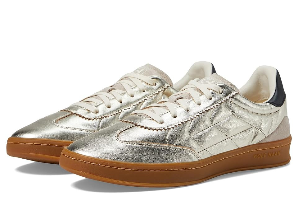 Cole Haan Grandpro Breakaway Sneakers Women's Shoes Gold/Birch/Black : 9.5 C - Wide, Leather/Suede | Zappos