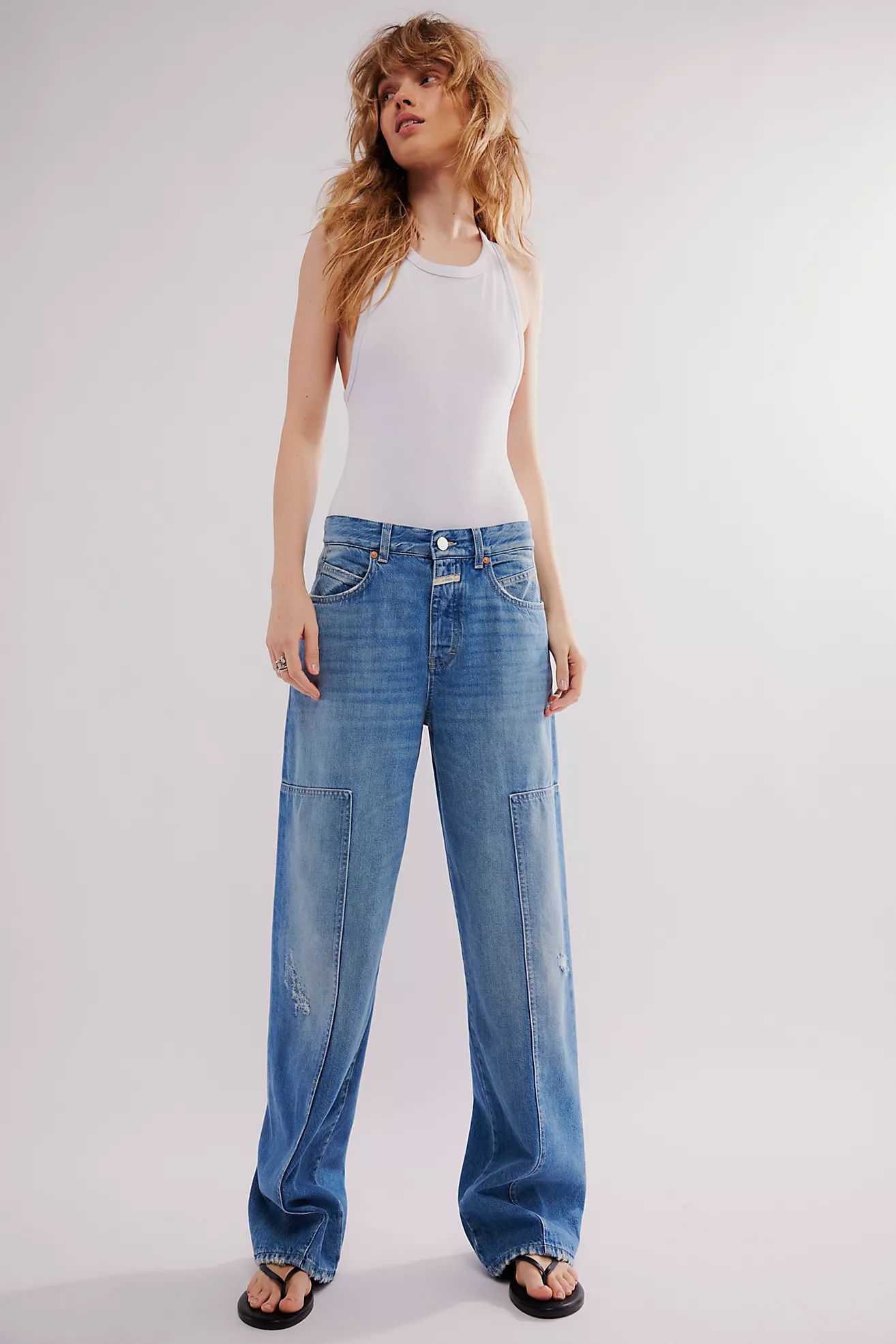 Closed Nikka Mid-Rise Wide-Leg Jeans | Free People (Global - UK&FR Excluded)