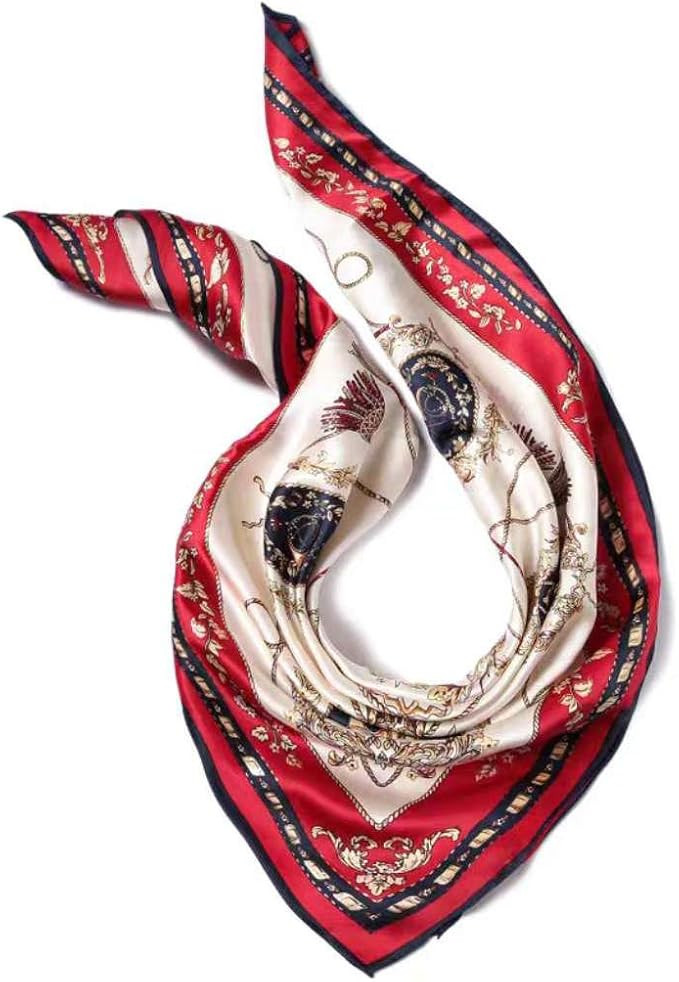 ANDANTINO 100% Pure Mulberry Silk Scarf 35" Large Square Lightweight Headscarf –Women’s Hair ... | Amazon (US)