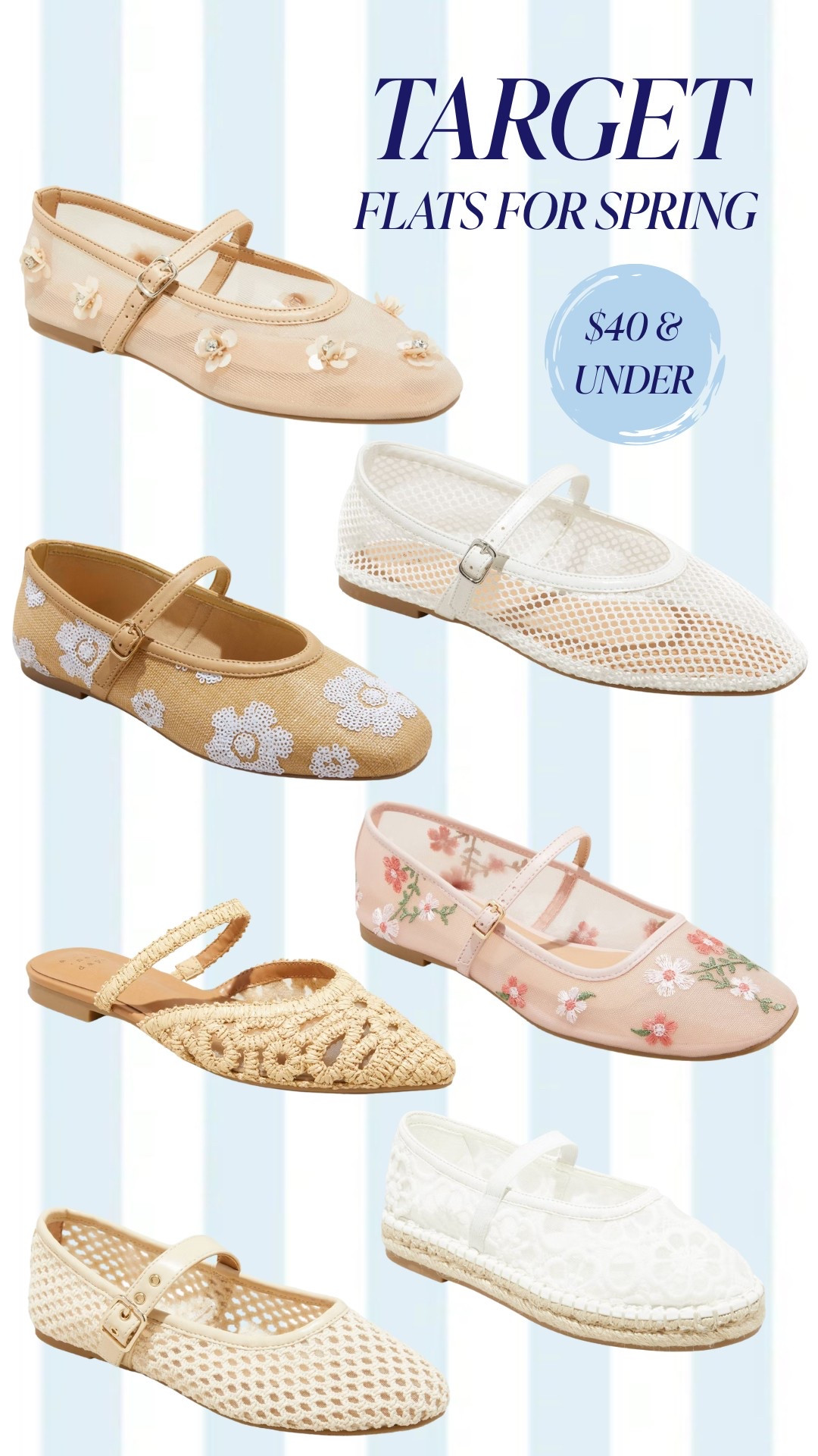 Love these affordable flats for spring, all $40 and under! 🌸

#LTKFindsUnder50 #LTKShoeCrush