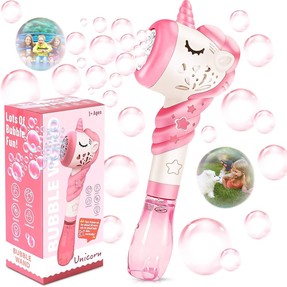 Bubble Machine Wand for Kids Toddlers Age 1 2 3 4 5 6 7 Years Old Birthday Party Gifts Unique Cut... | Amazon (US)