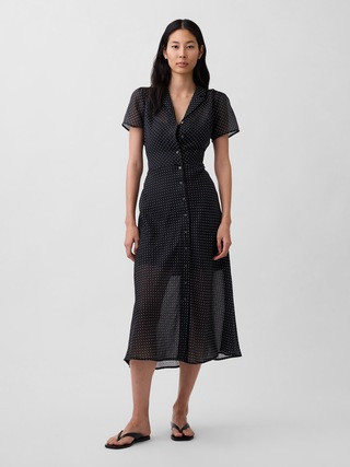 Sheer Midi Shirtdress | Gap (US)