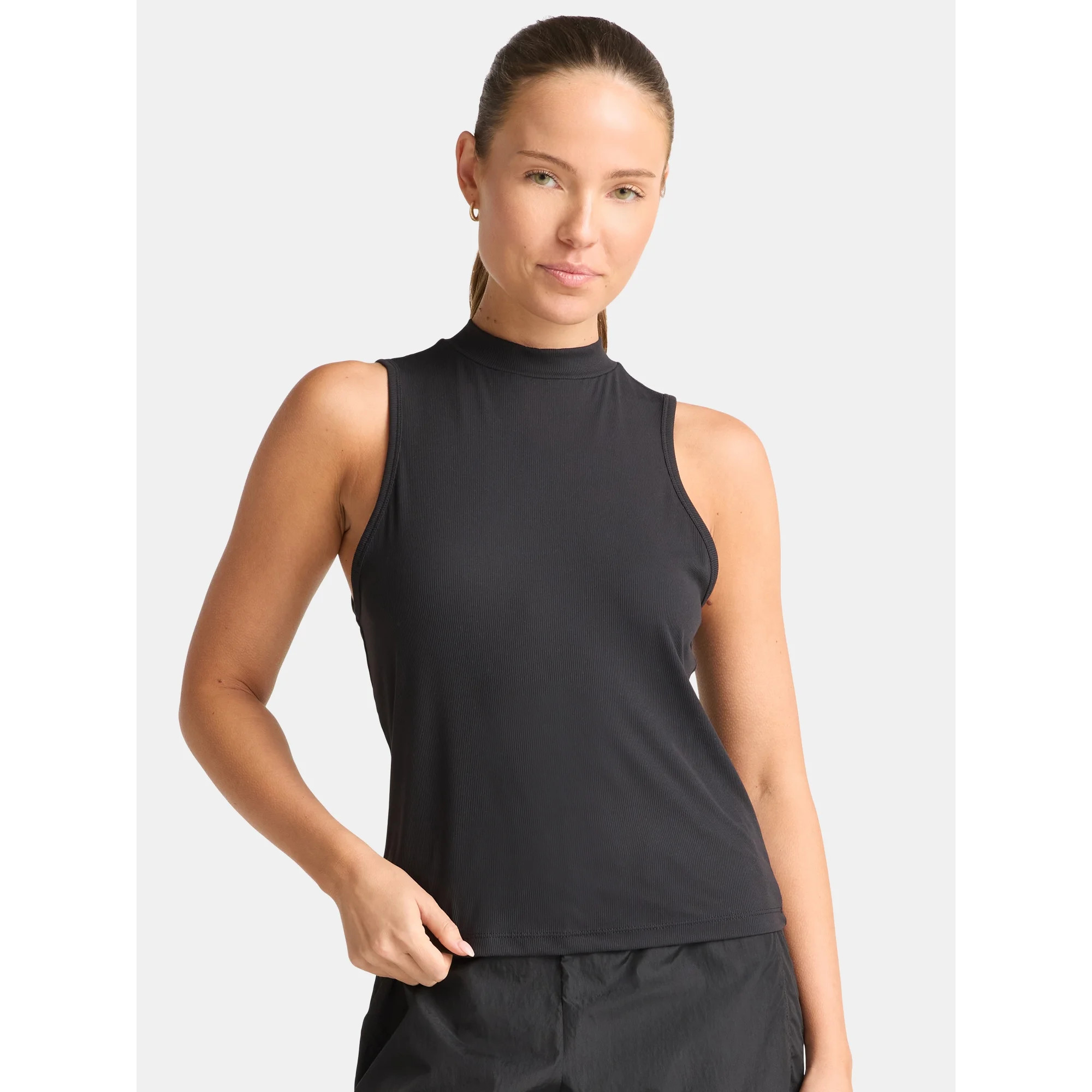 Avia Women's Ribbed Mock Neck Tank Top, Sizes XS-XXXL | Walmart (US)