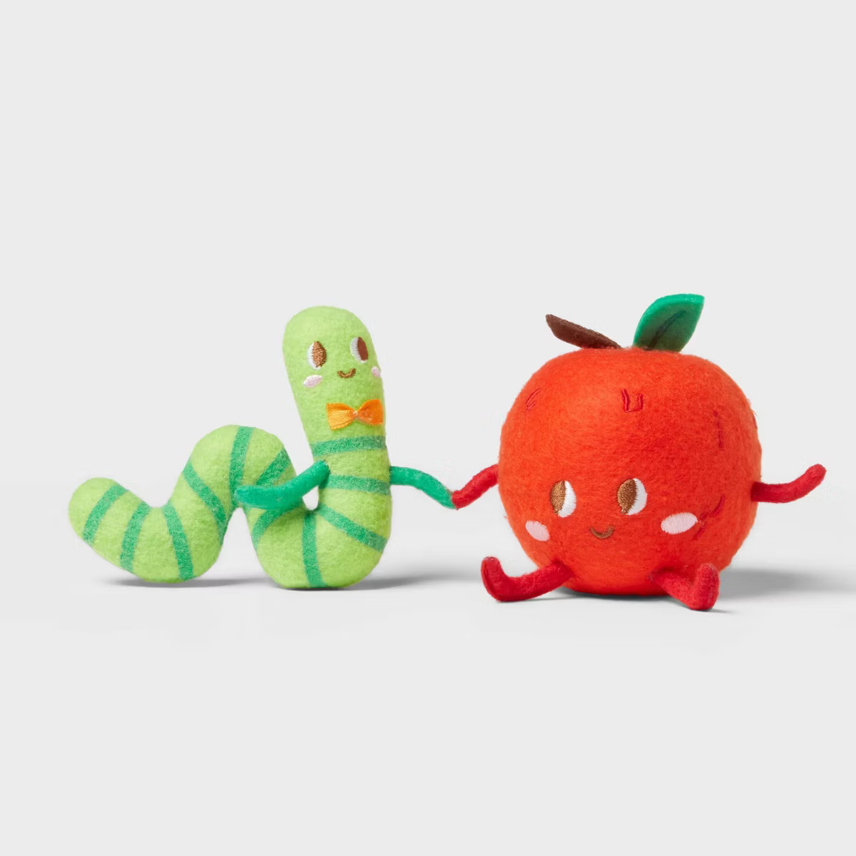 Felt Apple and Worm Duo Easter Figurine - Spritz™ | Target