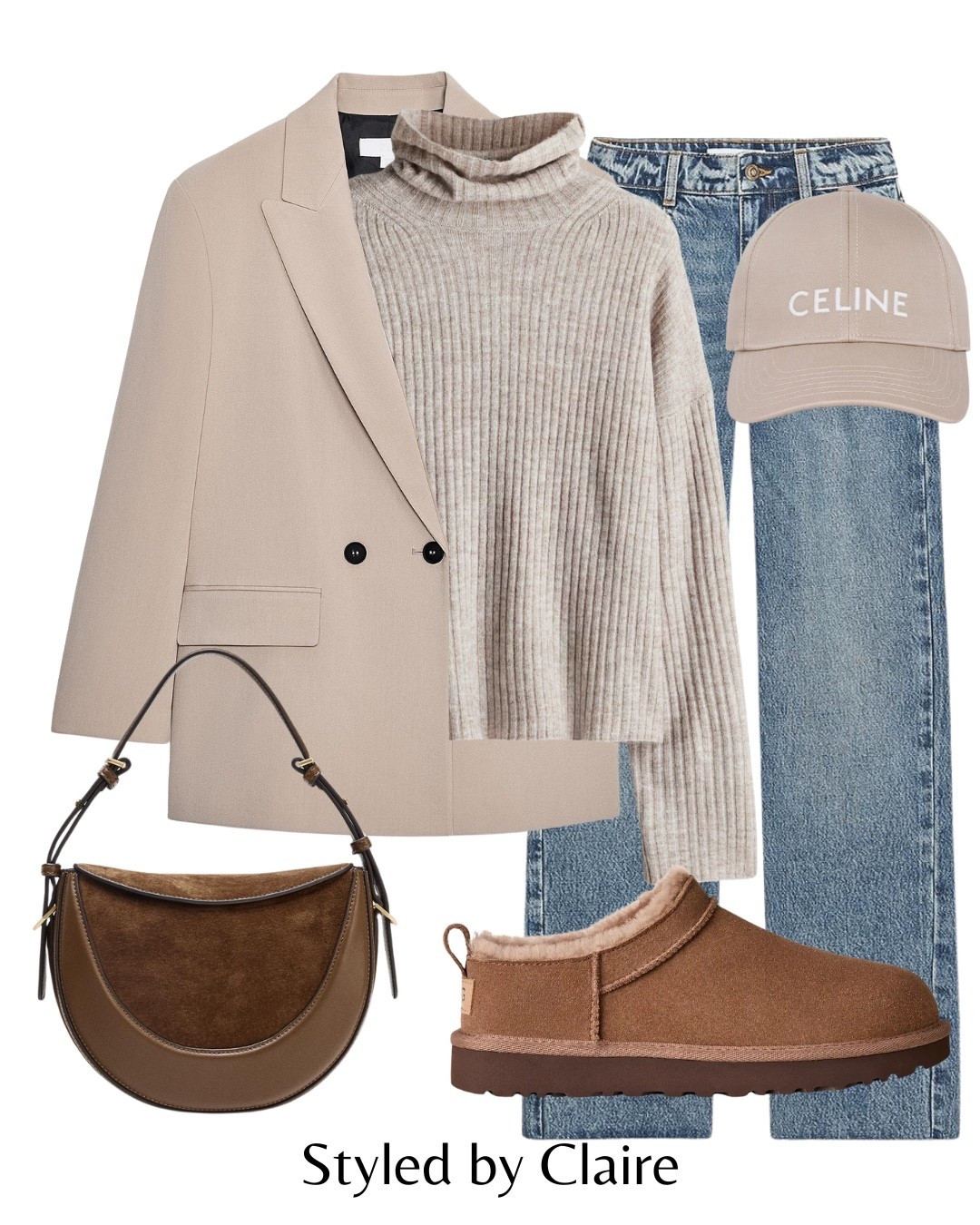 ROCKY OAK STYLING🐻
Tags: Zara blazer oversized double turtleneck knit h&m taupe denim jeans straight leg Ugg micro Tasman suede bag brown cap fashion autumn transitional inspo outfit ideas chic women’s style capsule wardrobe basics city break 

#LTKbag #LTKstyletip #LTKshoes