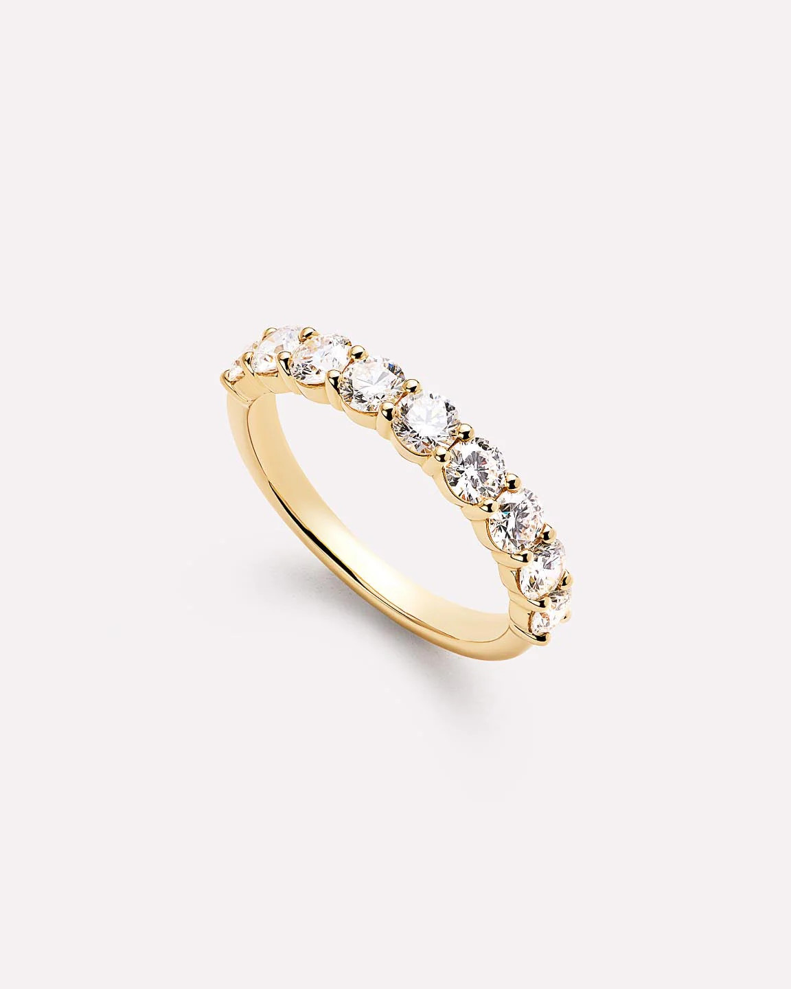 Solid Yellow Gold - Half Eternity Diamond Ring (1.25 ctw) | Ana Luisa Jewelry | Ana Luisa