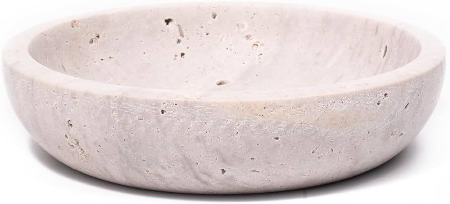 Shelf & Nook Travertine decorative bowls for home decor. Key bowl for entryway table in a choice ... | Amazon (US)