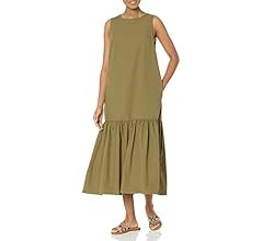 The Drop Women's Ilana Loose Sleeveless Wide-Hem Poplin Maxi Dress | Amazon (US)