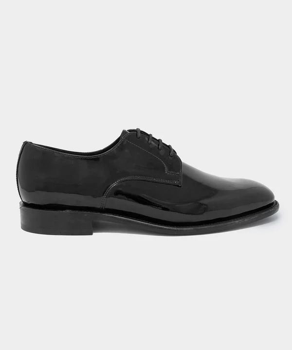 Todd Snyder x Sanders Gibson Derby Black Patent Leather | Todd Snyder