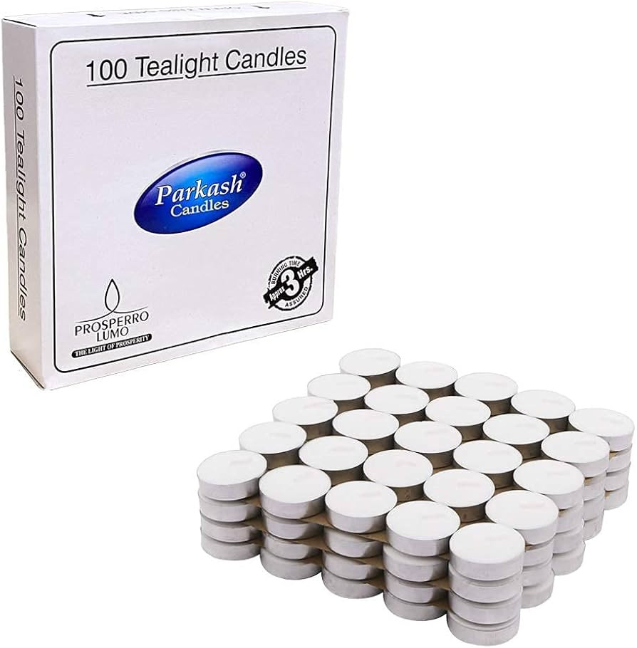 PROSPERRO LUMO by Parkash Candles Paraffin Wax Candle Tea Light (100 PC Unscented) | Amazon (CA)