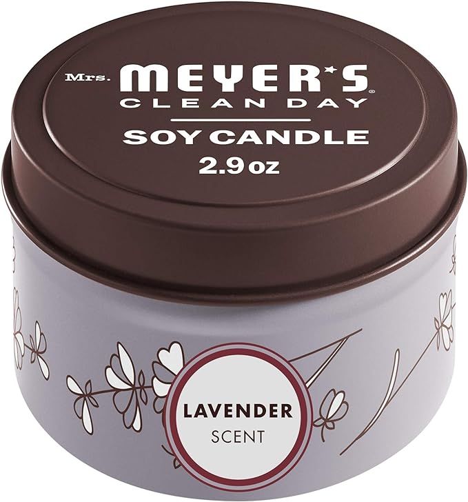 MRS. MEYER'S CLEAN DAY Soy Tin Candle, 12 Hour Burn Time, Made with Soy Wax and Essential Oils, L... | Amazon (US)