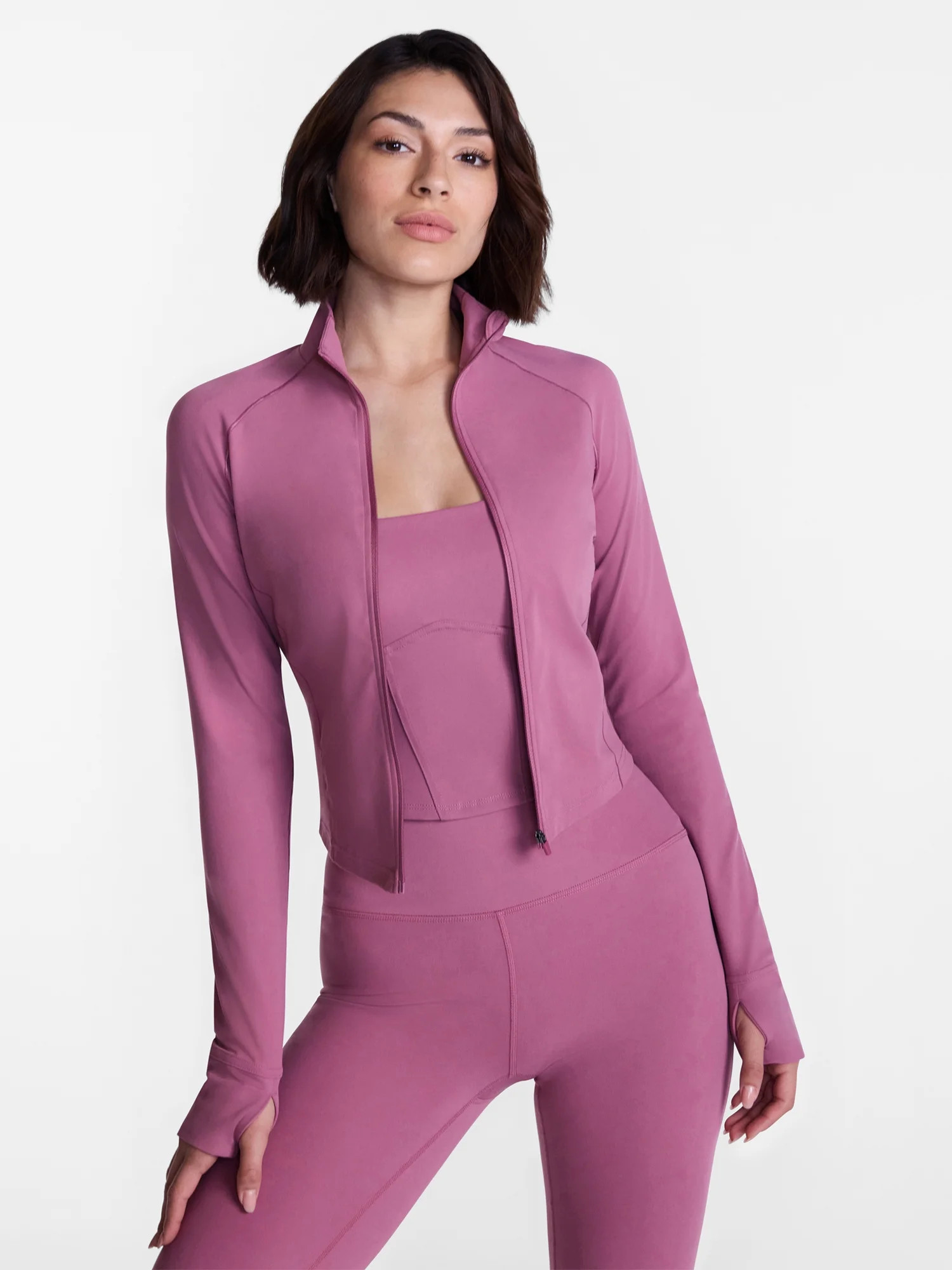 Avia Women’s SoftSculpt Crop Jacket, Sizes XS-XXL | Walmart (US)
