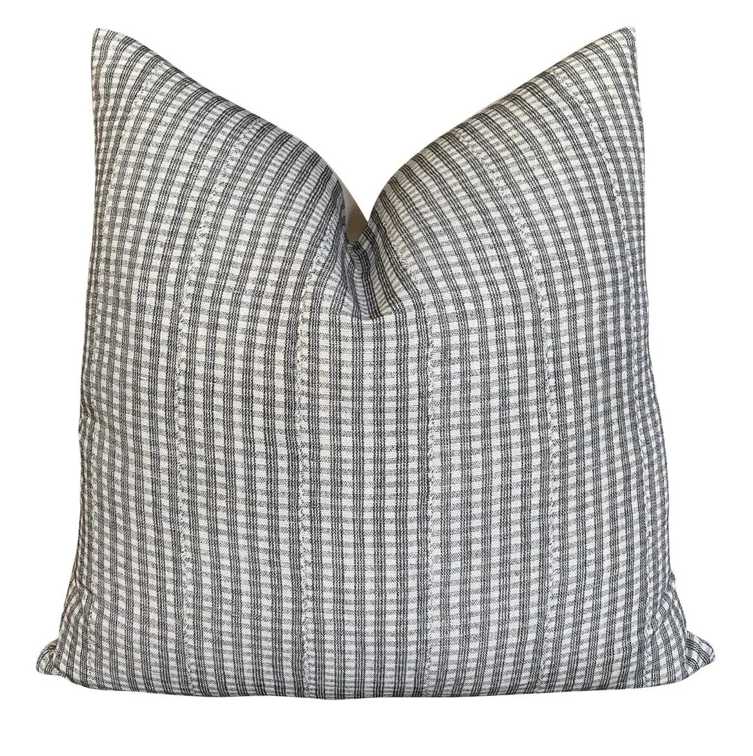 Black and White Plaid Pillow Cover: Modern Farmhouse Decor - Etsy | Etsy (US)