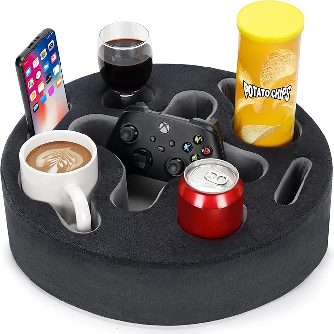 Couch Cup Holder-Sofa Cup Holder Pillow | Couch Caddy Buddy | Drinks Cupholder Tray Organizer for... | Amazon (US)
