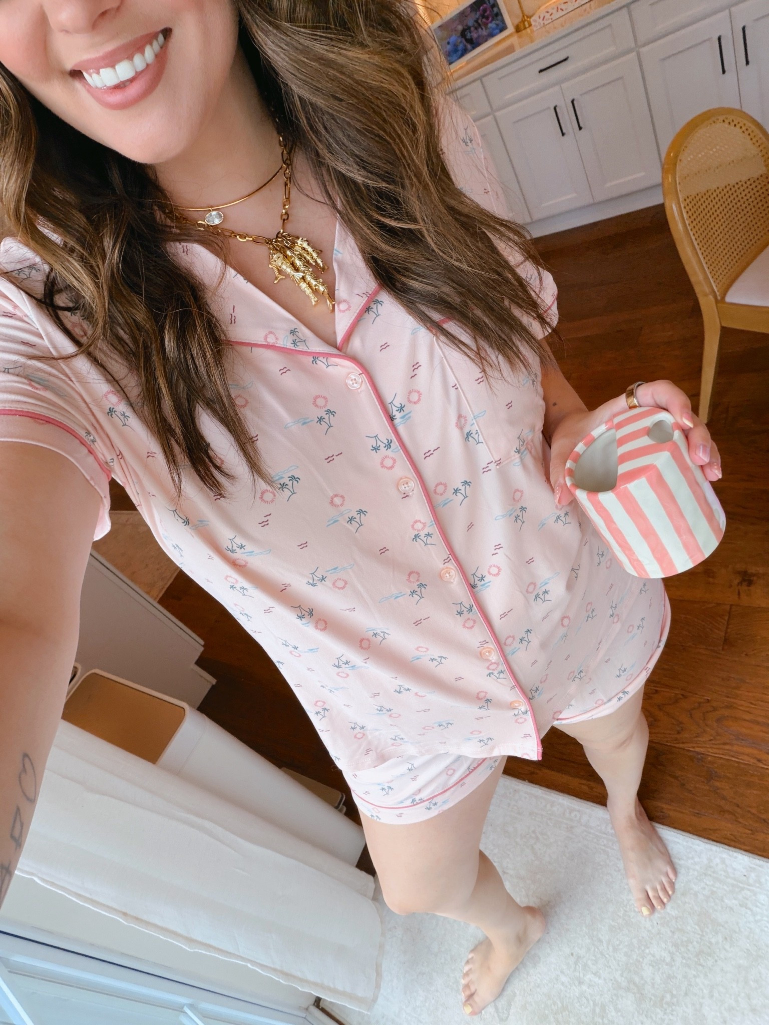 My favorite $17 lightweight pajamas.. in the cutest new print!! I wear an XL

#LTKootd #LTKmomlife #LTKMidsize