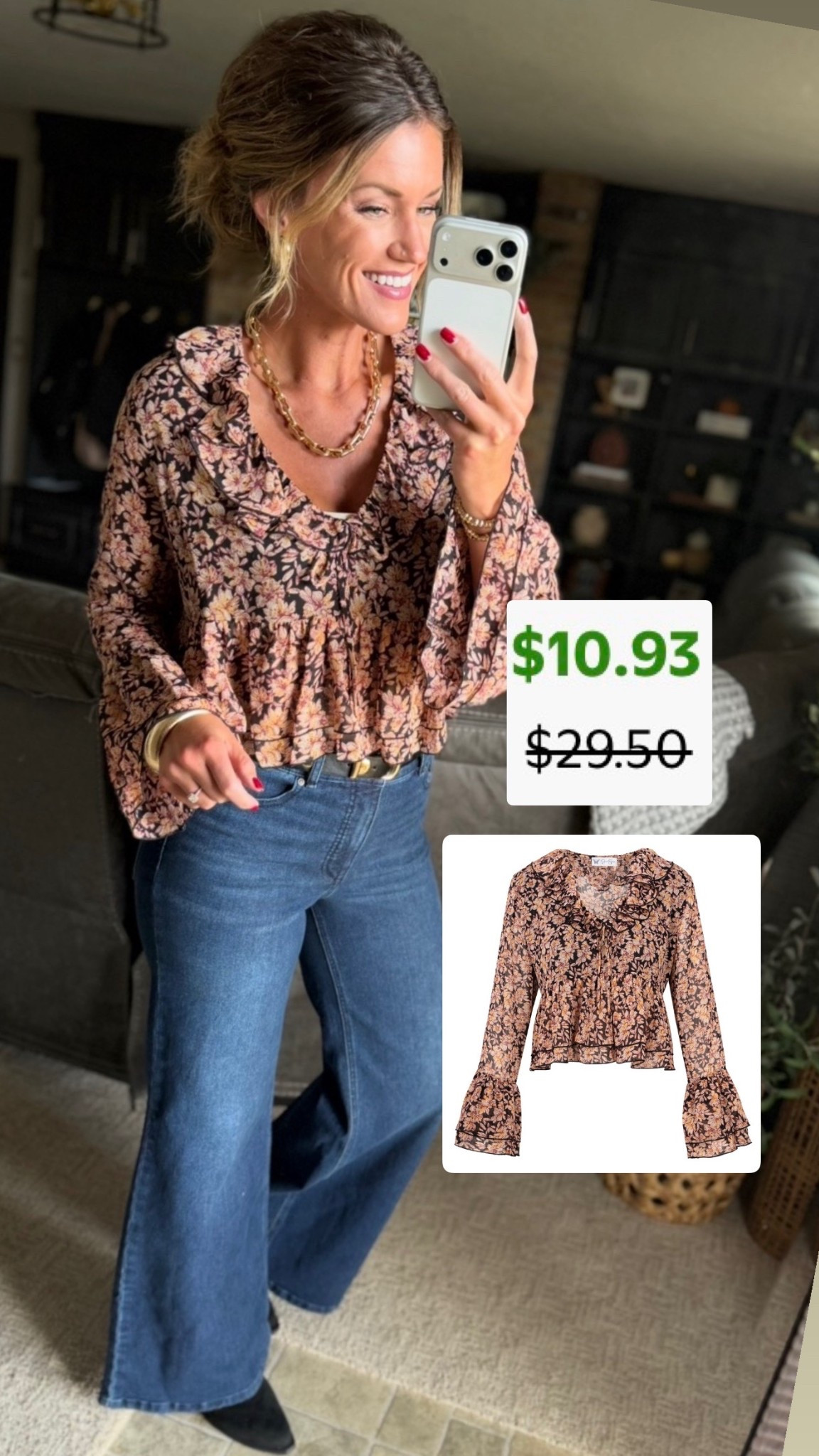Walmart sale find!! They released this pretty print in both a top and dress. 
Wearing small in both styles. Jeans/ 8

#LTKStyleTip #LTKSeasonal

#LTKSaleAlert