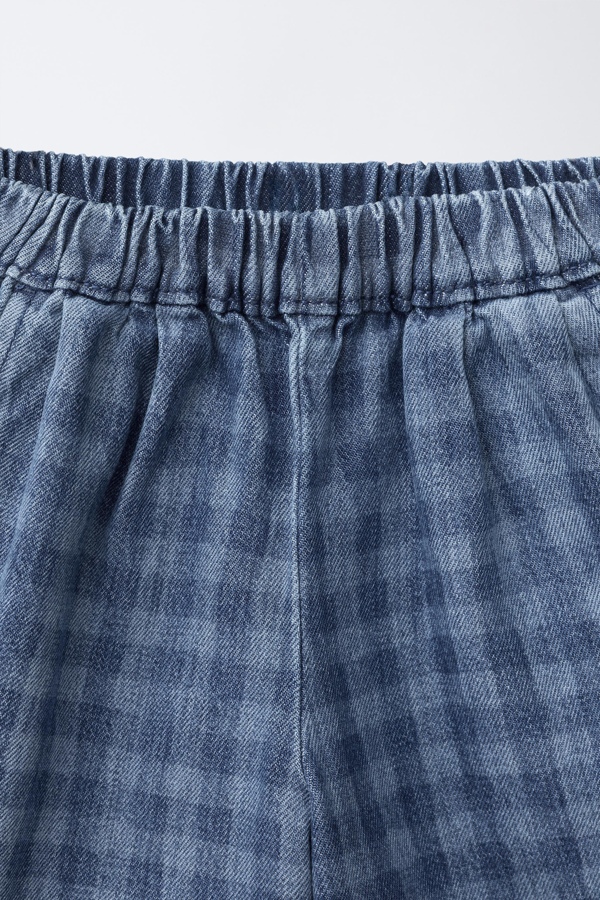 PLAID BALLOON-FIT JEANS | Zara US