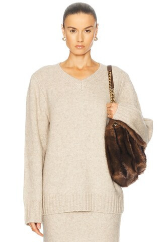 EAVES Amaya Knit Sweater in Ivory | FWRD 