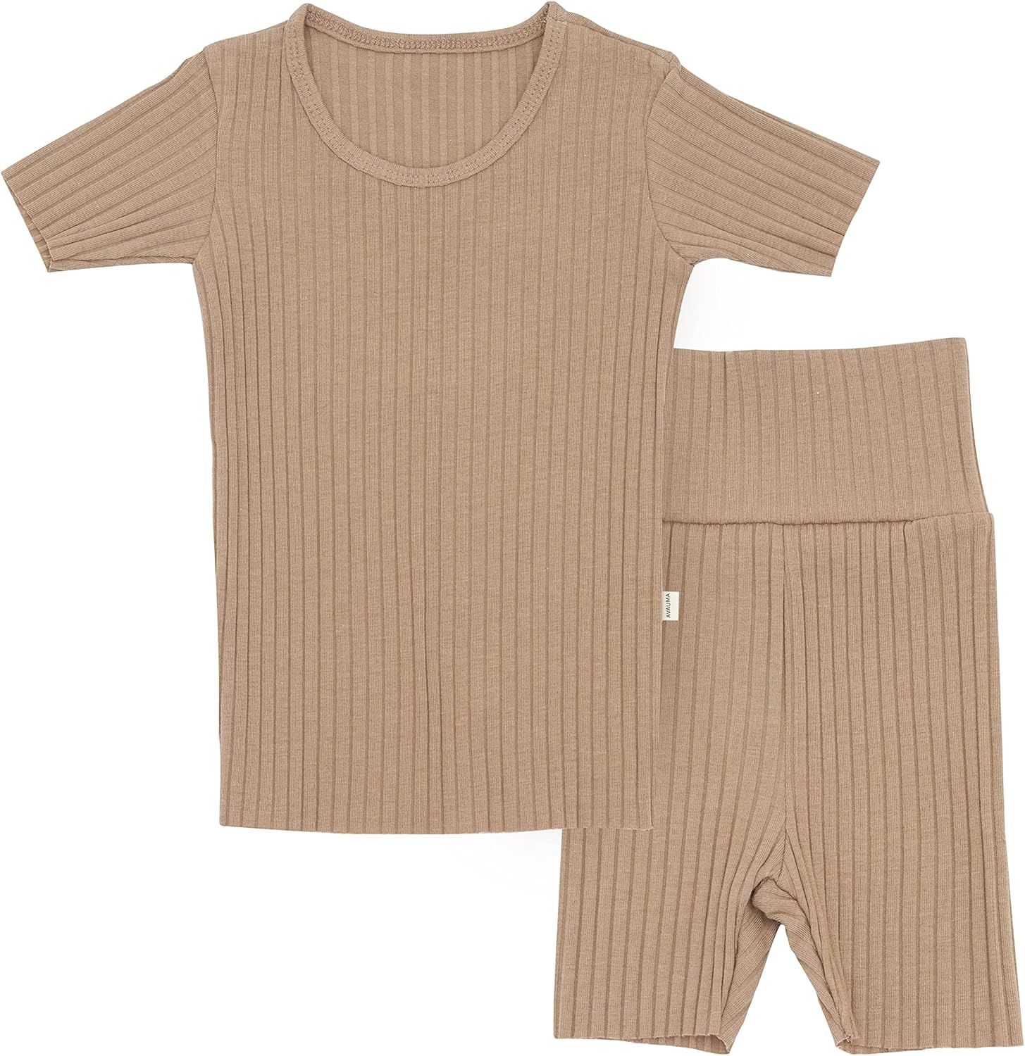AVAUMA Baby Boys Girls Pajama Set 6M-4T Kids Cute Toddler Snug fit Pjs Ribbed Cotton Modal Short ... | Amazon (US)
