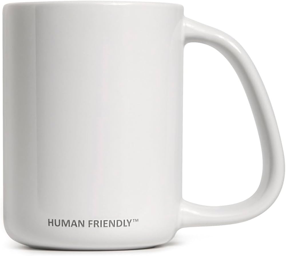 12oz Coffee Mug: Sturdy & Comfortable, Large Handle, Dishwasher/Microwave Safe, White Ceramic | Amazon (US)