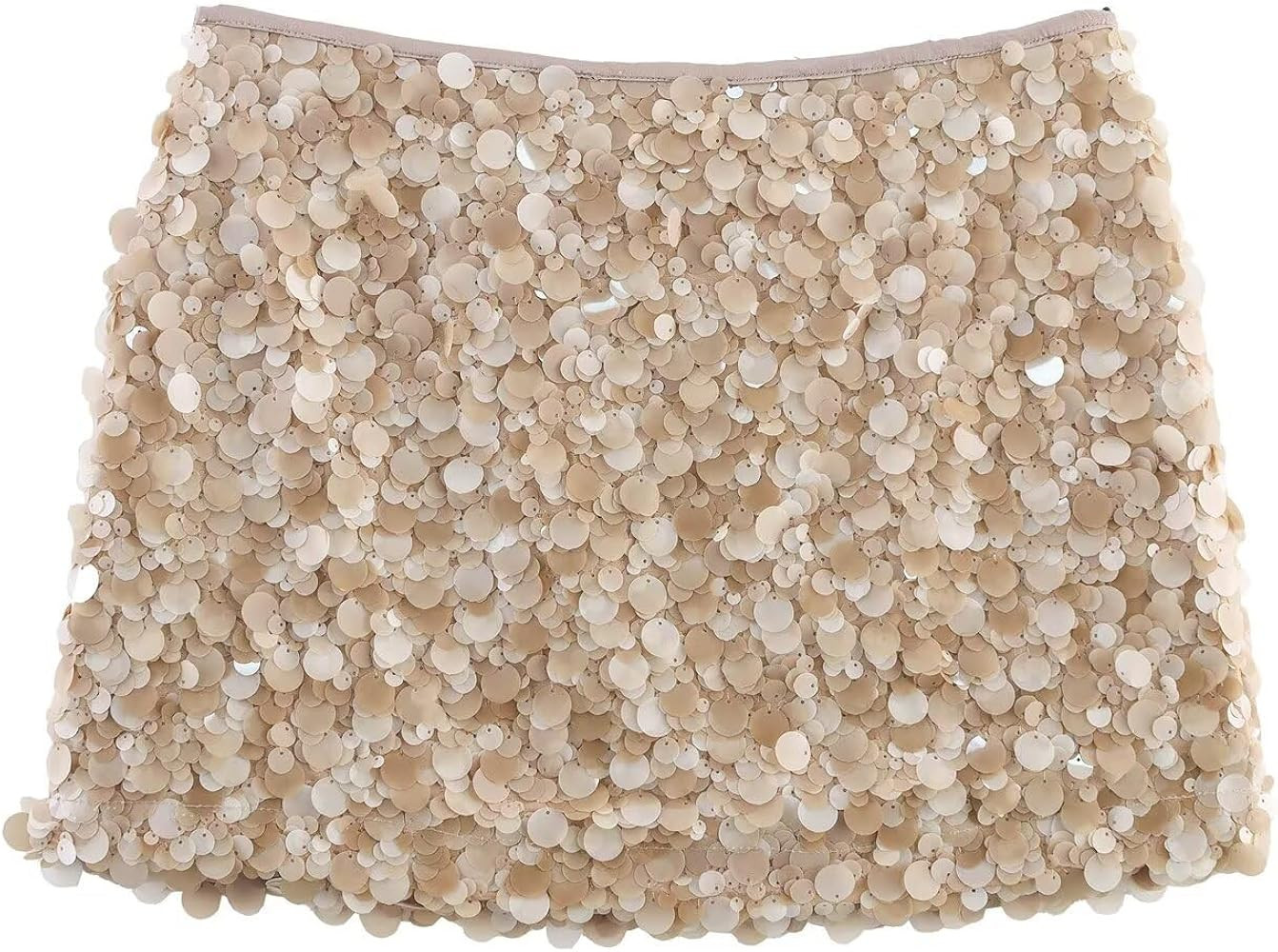 CosSky Womens Sequin Skirt Sparkly Sequin Decor Mini Bodycorn Skirts | Amazon (US)