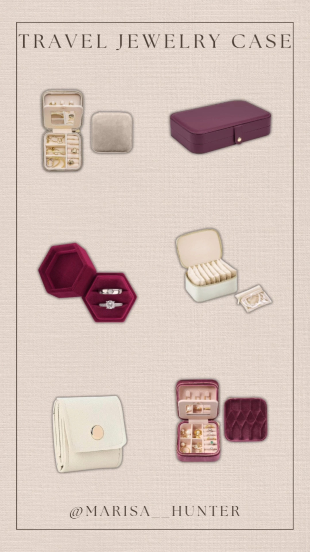 Travel jewelry cases 💍

Holiday travel gift guide for girls necklace storage ring box engagement wedding photos 

#LTKGiftGuide #LTKWedding #LTKHoliday