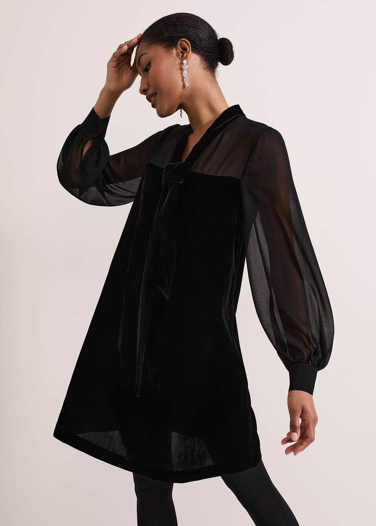 Seraphine Black Velvet Tunic Dress | Phase Eight UK | | Phase Eight (UK)