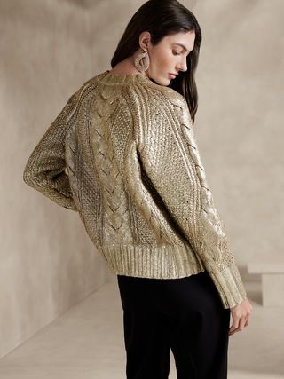 Carmina Metallic Sweater | Banana Republic (US)