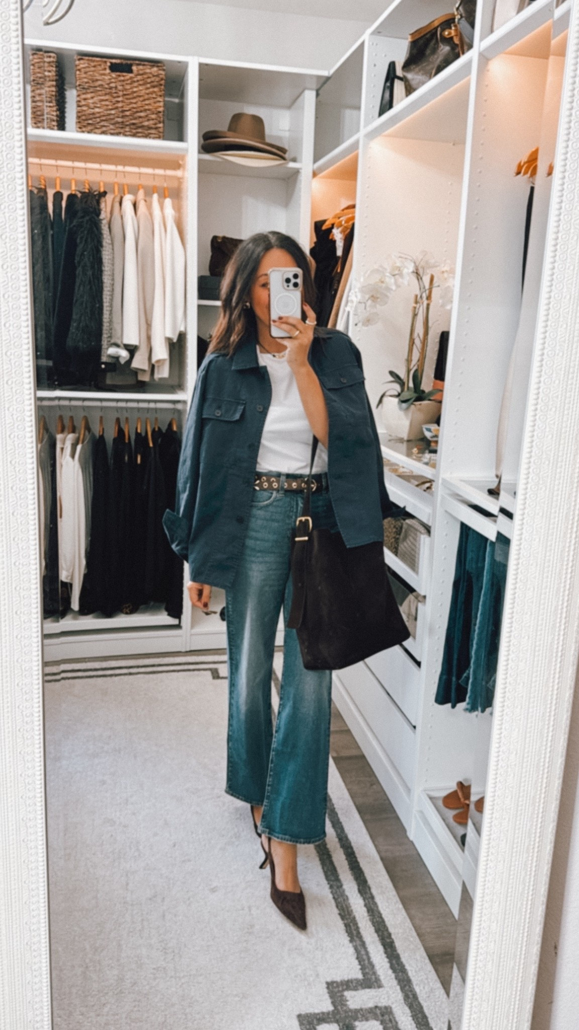 Shirt jacket is part of the Madewell 30% off site-wide sale! Bag is also included 👏🏽
Jeans also 30% off- fit TTS

#LTKSaleAlert #LTKOver40