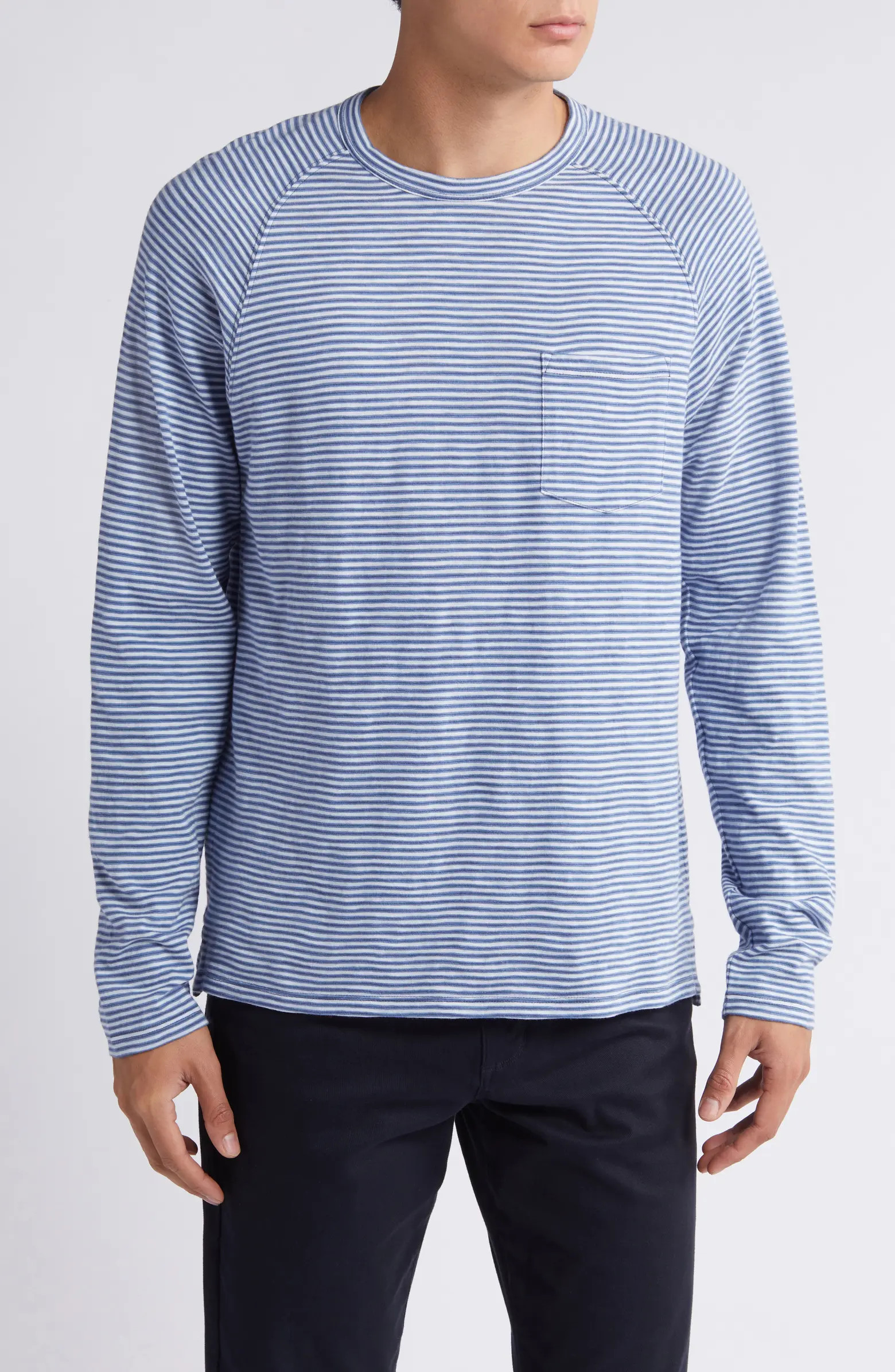 Vince Stripe Raglan Sleeve Cotton T-Shirt | Nordstrom | Nordstrom
