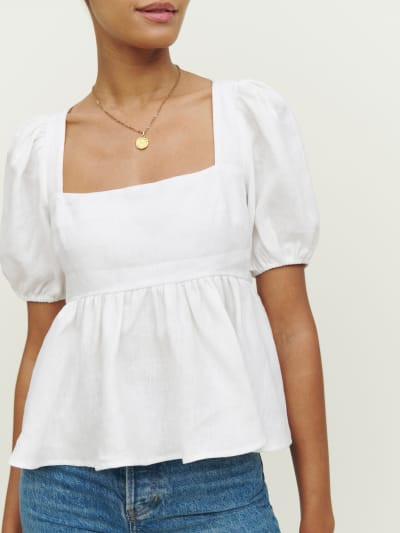 Zenni Linen Top | Reformation (Global)
