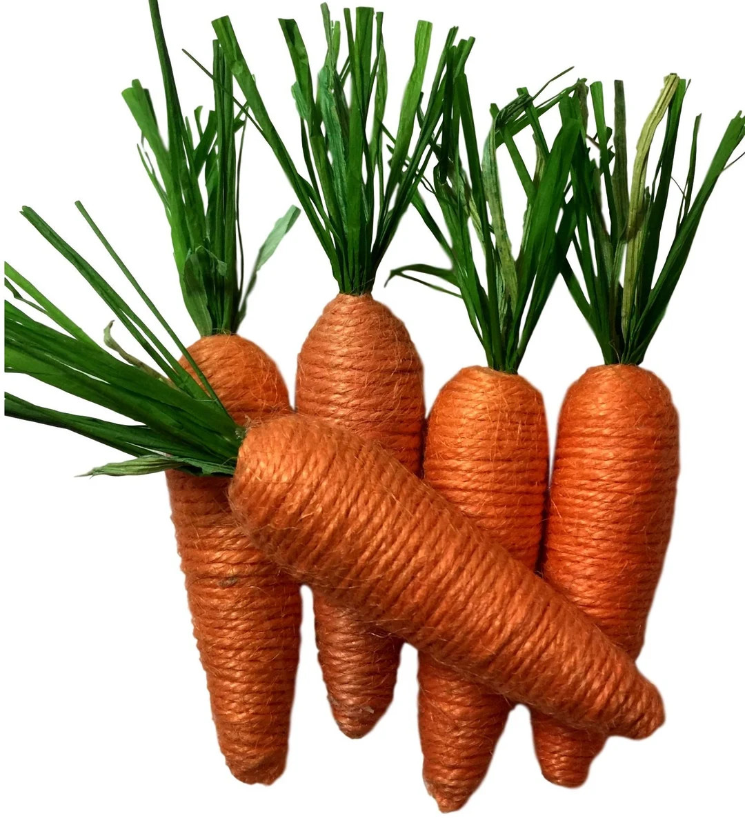 Rope/jute/twine and Raffia Carrots for Farmhouse Decor, Tiered Trays.. set of 5 - Etsy | Etsy (US)